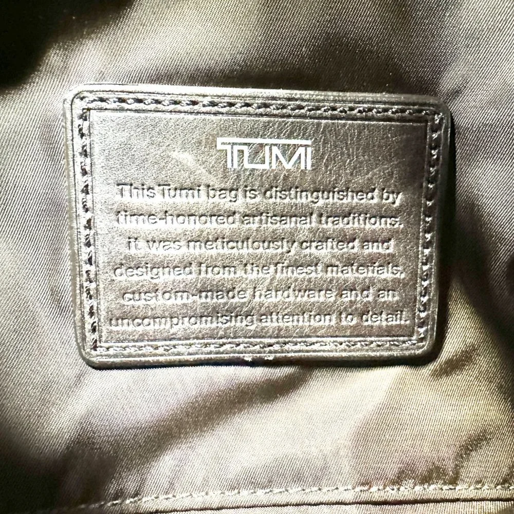 Tumi Taupe Olive Green Ballistic Nylon Small Crossbody Bag Travel Business